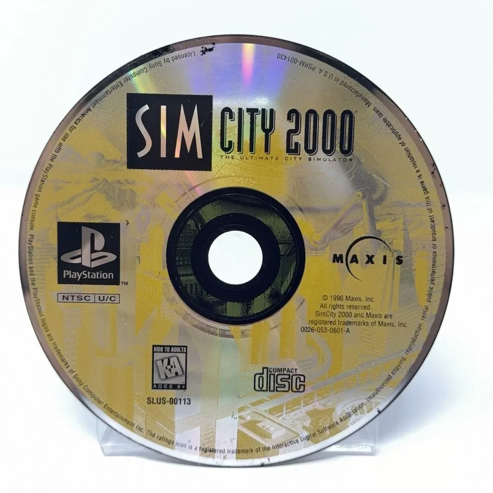 SimCity 2000 Sony PlayStation 1 PS1 1996 Disc Only Refurbished Tested